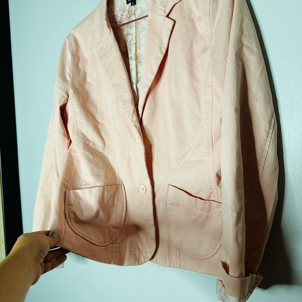 Frontier Light Pink Button Front Button Cotton Bl… - image 5
